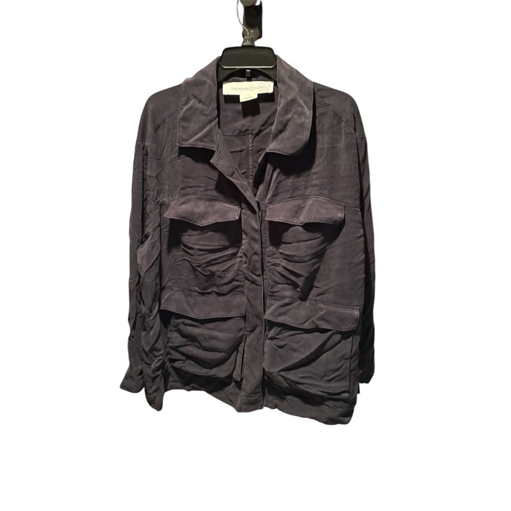 Treasure & Bond Women's Utility Jacket in Blue Medium